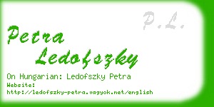 petra ledofszky business card